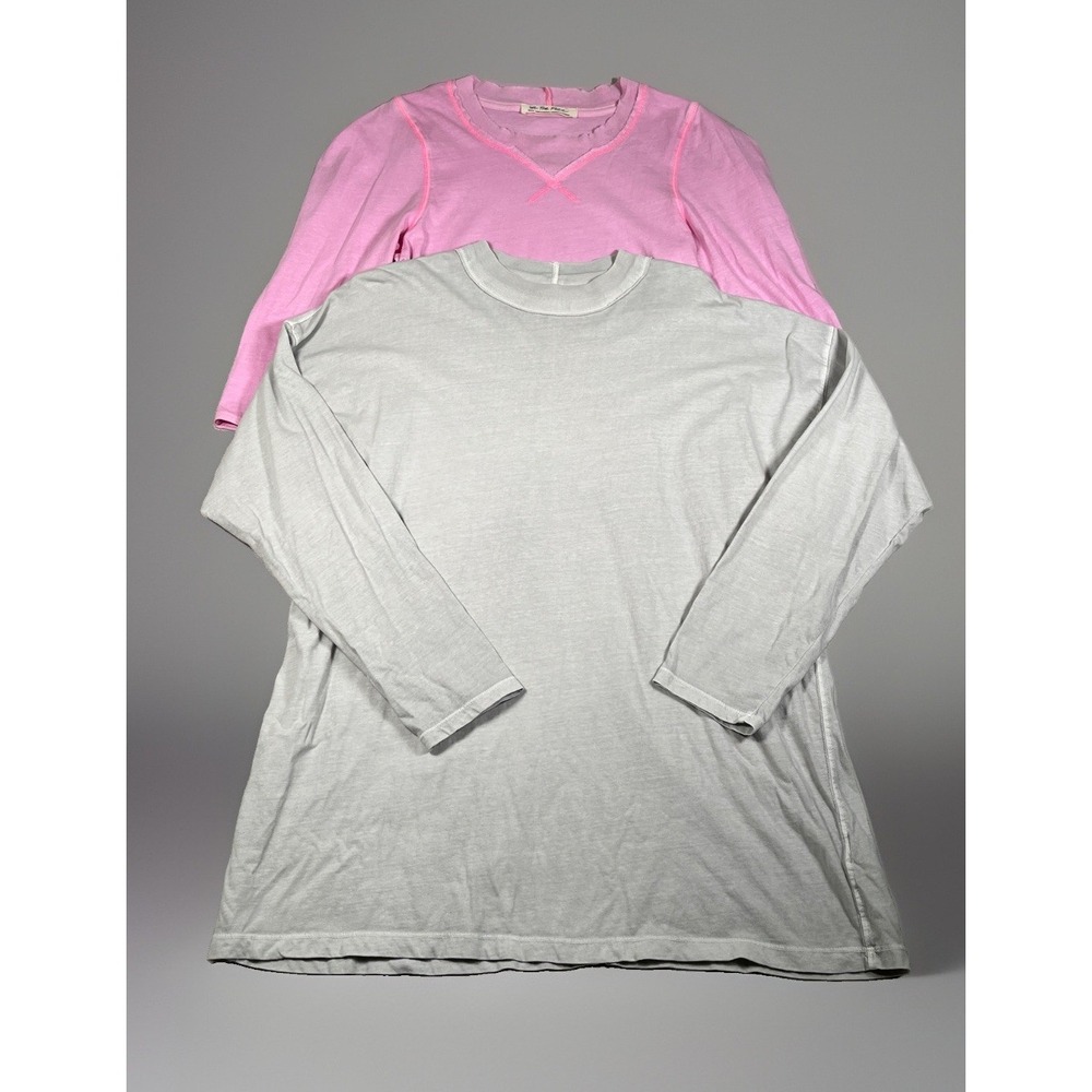 *Two- We The Free Women's Small Long Sleeve Shirts Oversized Crew & 3/4 Sleeve
